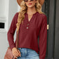 Notched Long Sleeve T-Shirt