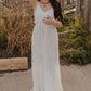 Women's Valencia Lace Backless Spaghetti Strap Maxi Dress