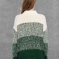 Color Block Turtleneck Sweater