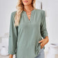 Notched Roll-Tab Sleeve T-Shirt