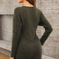 Women's Candida V-Neck Long Sleeve Mini Sweater Dress