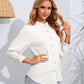 Malibu Dreams Mock Neck Buttoned Long Sleeve Shirt