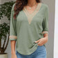 V-Neck Eyelet Blouse