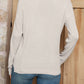 AuroraBlissX V-Neck Long Sleeve Knit Top with Pocket