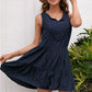 Women's Tassel Tie Lace Trim Sleeveless Dress