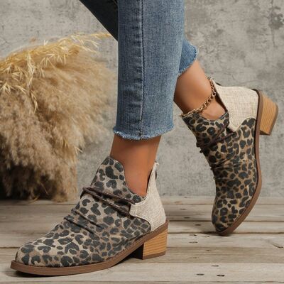 Savannah Contrast Canvas Low Heel Boots