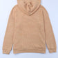 Waffle-Knit Drawstring Kangaroo Pocket Hoodie