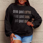 Simply Love Full Size Letter Graphic Round Neck Sweatshirt