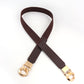 Women's Zinc Alloy Buckle Elastic PU Belt