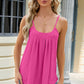Eyelet Scoop Neck Ruched Cami