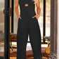 BeautifyJumpers Smocked Spaghetti Strap Wide Leg Jumpsuit