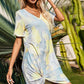 Women's Twisted V-Neck Short Sleeve Dress