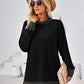 Contrast Mock Neck Long Sleeve T-Shirt