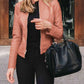 Mock Neck Zip Up Jacket
