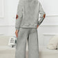 SEASONAL Sequin Patch Pumpkin Top and Pants Set