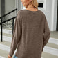 Full Size V-Neck Long Sleeve T-Shirt