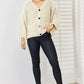 Pocketed Button Up Dropped Shoulder Cardigan