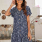 Women's Cressida Animal Print Button Front Flutter Sleeve Dress
