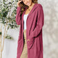 Basic Bae Full Size Ribbed Open Front Long Sleeve Cardigan