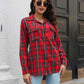 Plaid Collared Neck Buttoned Shirt with Pockets