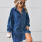 Women's Zabelle Button Up Pocketed Raw Hem Denim Dress