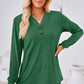 Notched Long Sleeve T-Shirt