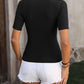 Square Neck Short Sleeve Sweater