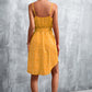 SOChic Printed V-Neck Tie Waist Mini Dress