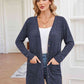 Ribbed Button Up Cardigan with Pockets