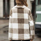 NotSoBasic Plaid Collared Neck Button Down Jacket