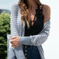 Striped Snap Down Long Sleeve Cardigan