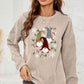 CHRISTMAS THEMED Faceless Gnome Graphic Drop Shoulder Sweatshirt
