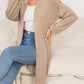 SkyMarie Button Down Slit Longline Cardigan
