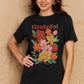 Simply Love Full Size GRATEFUL Flower Graphic Cotton T-Shirt