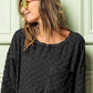 BiBi Checkered Round Neck Exposed Seam Top - Brand BiBi