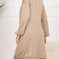 SavannahTree Dropped Shoulder Open Front Longline Cardigan
