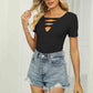 Full Size Twisted V-Neck T-Shirt