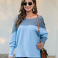 Boat Neck Long Sleeve Sweatshirt