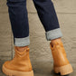 East Lion Corp Platform Caramel Combat Boots