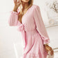 Tied Flounce Sleeve Mini Dress