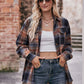 Plaid Dropped Shoulder Longline Shirt