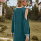 Full Size V-Neck Cutout Sleeve Mini Dress