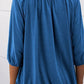 Full Size Gathered Detail Round Neck T-Shirt