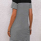 Striped Heart Short Sleeve Dress