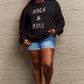 Simply Love Full Size ROCK & ROLL Round Neck Sweatshirt