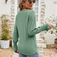Pretty Purples Eyelet V-Neck Smocked Flounce Sleeve Blouse