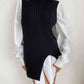 Slit Hem Sweater Vest Dress