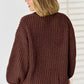 Pocketed Button Up Dropped Shoulder Cardigan