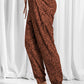 Full Size Leopard Drawstring Pocketed Pants
