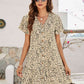 Women's Cressida Animal Print Button Front Flutter Sleeve Dress